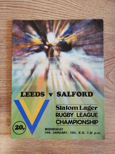 Leeds v Salford Jan 1981 Rugby League Programme