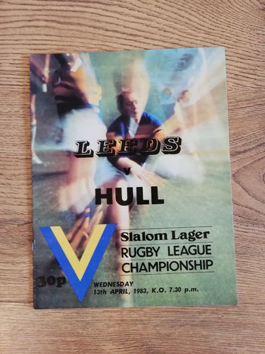 Leeds v Hull Apr 1983 Rugby League Programme