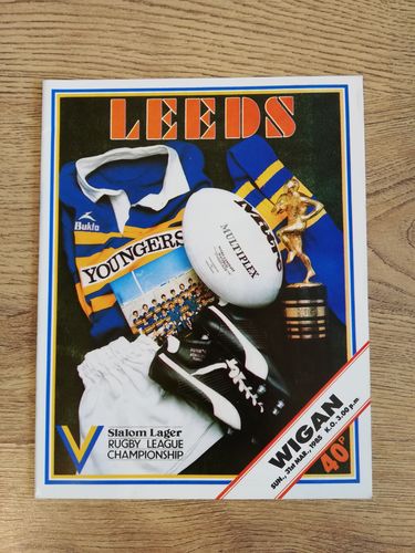 Leeds v Wigan Mar 1985 Rugby League Programme