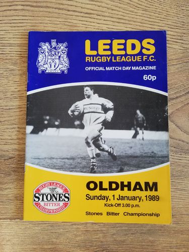 Leeds v Oldham Jan 1989 Rugby League Programme