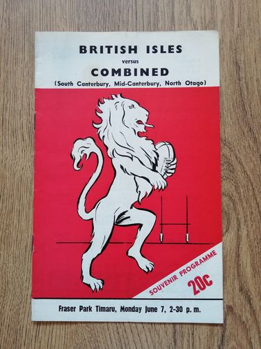 Combined v British Lions June 1971 Rugby Programme
