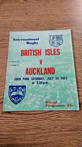 Auckland v British Lions 1971 Rugby Tour Programme