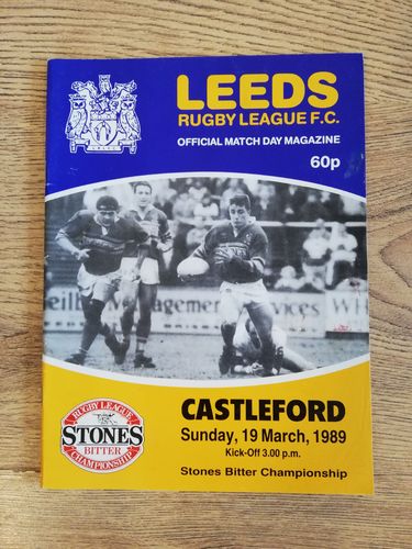 Leeds v Castleford Mar 1989 Rugby League Programme