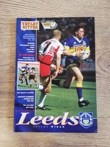 Leeds v Wigan Dec 1994 Rugby League Programme