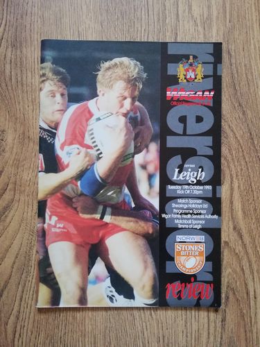 Wigan v Leigh Oct 1993 Rugby League Programme
