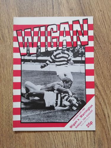 Wigan v Warrington Aug 1982 Locker Cup Rugby League Programme