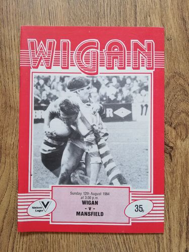 Wigan v Mansfield Aug 1984 Rugby League Programme