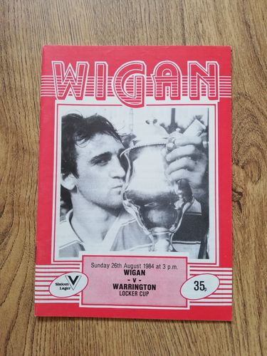 Wigan v Warrington Aug 1984 Locker Cup Rugby League Programme
