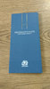 Scotland v Wales 2011 Rugby President's Suite Hospitality Itinerary Card