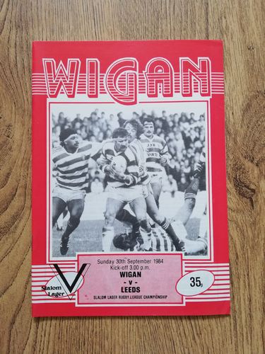 Wigan v Leeds Sept 1984 Rugby League Programme