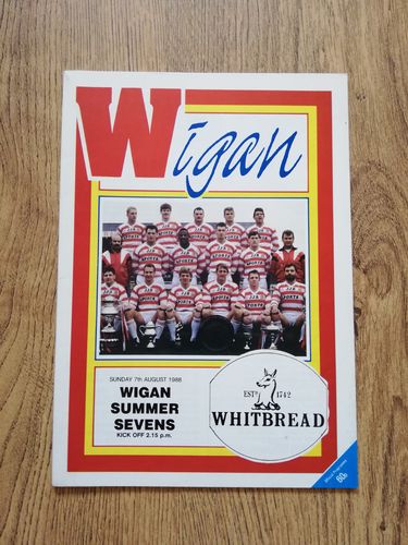 Wigan Summer Sevens Aug 1988 Rugby League Programme