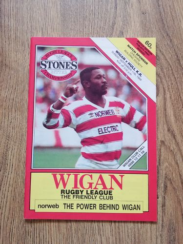 Wigan v Hull KR Sept 1988 Rugby League Programme