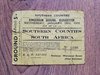 Southern Counties v South Africa Jan 1970 Used Rugby Ticket