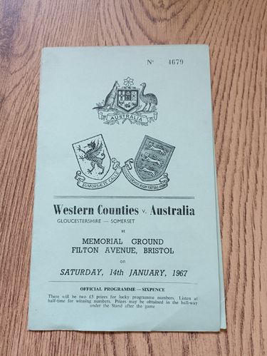 Western Counties v Australia 1967
