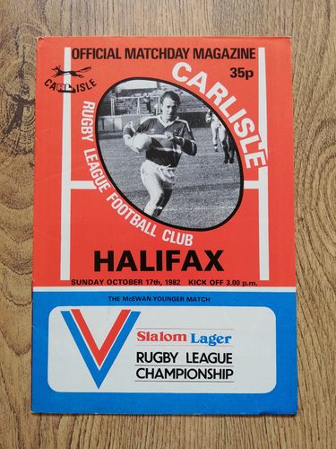 Carlisle v Halifax Oct 1982 Rugby League Programme