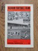 Oldham v Hull Feb 1962 Rugby League Programme