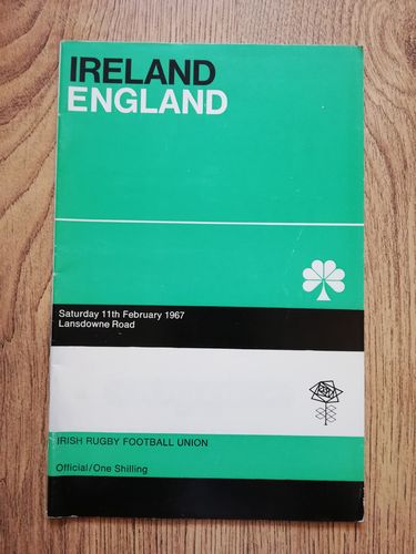 Ireland v England 1967 Rugby Programme