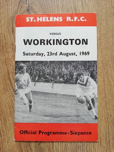 St Helens v Workington Aug 1969 Rugby League Programme