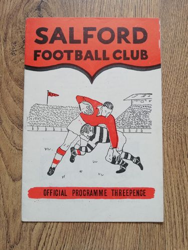 Salford v Blackpool Borough May 1963 Rugby League Programme