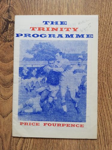 Wakefield v Hull Mar 1965 Rugby League Programme
