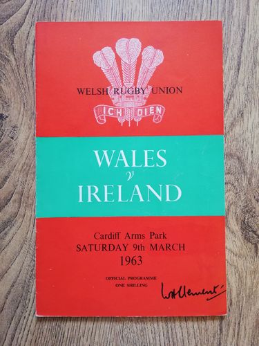 Wales v Ireland 1963