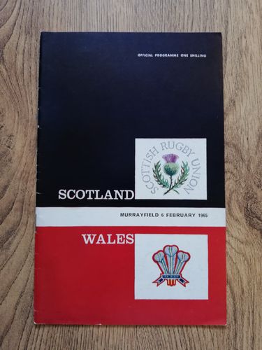 Scotland v Wales 1965 Rugby Programme