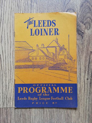 Leeds v Oldham Jan 1959 Rugby League Programme