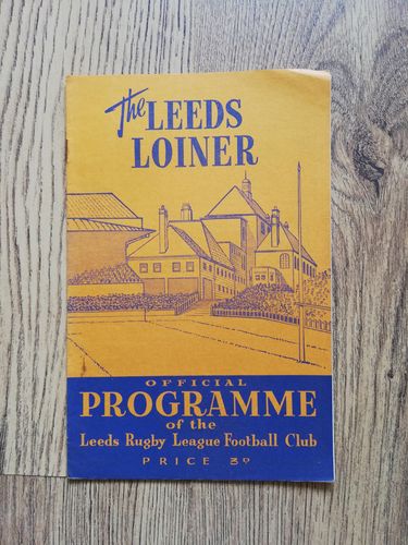 Leeds v Halifax Aug 1959 Rugby League Programme