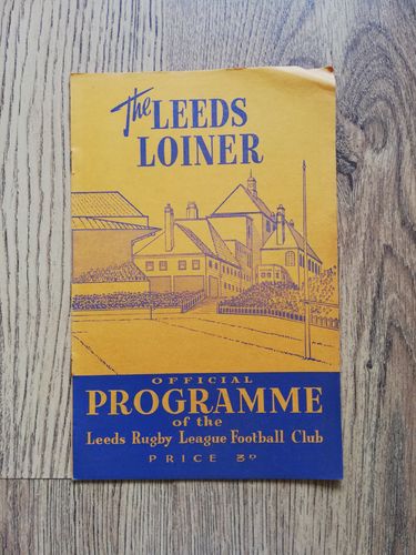 Leeds v Keighley Aug 1959 Yorkshire Cup Rugby League Programme