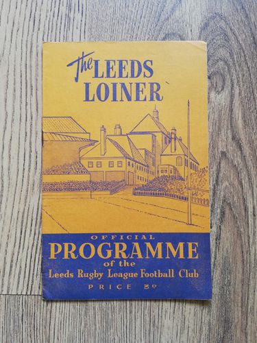 Leeds v Australia Sept 1959 Rugby League Programme