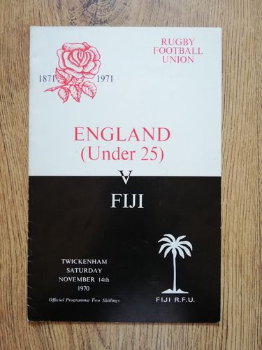 England U25 v Fiji 1970