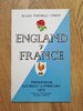 England v France 1975 Rugby Programme