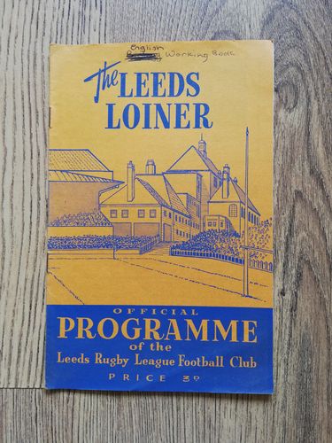 Leeds v Doncaster Feb 1960 Rugby League Programme