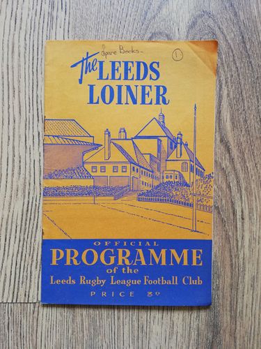 Leeds v Wigan Feb 1961 Challenge Cup Rugby League Programme