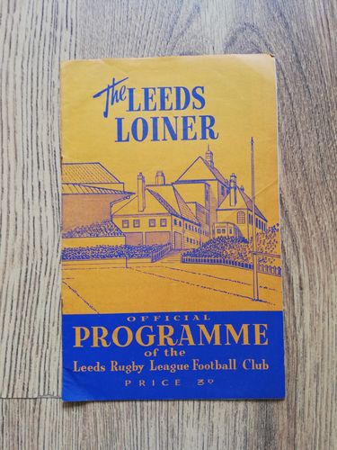 Leeds v Workington Town Mar 1961 Rugby League Programme