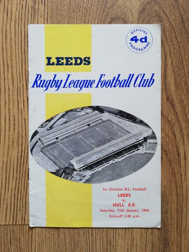Leeds v Hull KR Jan 1964 Rugby League Programme