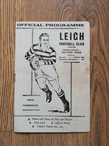 Leigh v Bradford Northern Sept 1959 Rugby League Programme