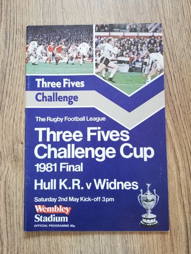 Hull KR v Widnes 1981 Challenge Cup Final Rugby League Programme