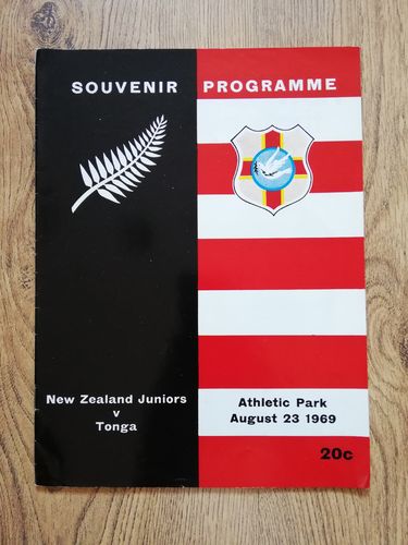 New Zealand Juniors v Tonga 1969 Rugby Programme