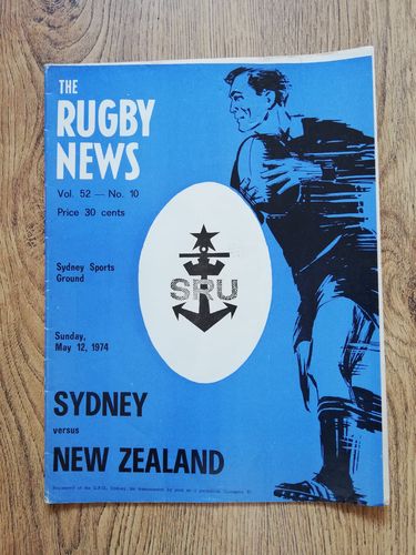 Sydney v New Zealand May 1974 Rugby Programme