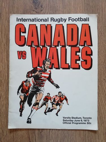 Canada v Wales June 1973 Rugby Programme