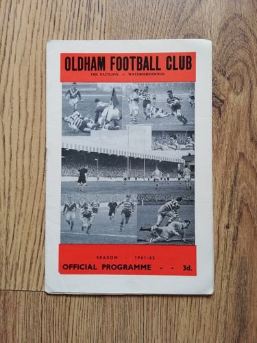 Oldham v Workington Mar 1962 Challenge Cup Rugby League Programme