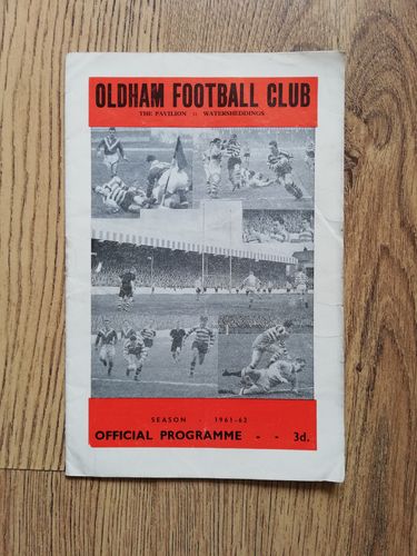 Oldham v Hunslet Apr 1962 Rugby League Programme
