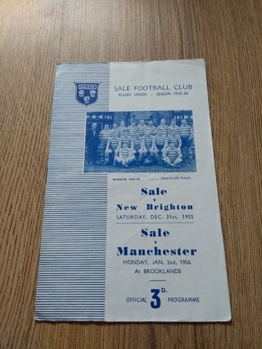 Sale v New Brighton Dec 1955 \ Manchester Jan 1956 Rugby Programme