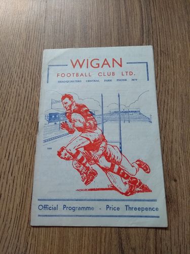 Wigan v Warrington Jan 1956 Rugby League Programme