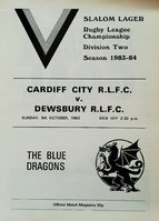 Cardiff City Rugby League Programmes