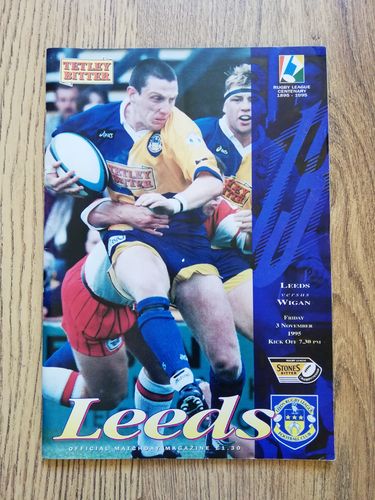 Leeds v Wigan Nov 1995 Rugby League Programme