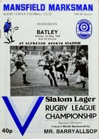 Mansfield Marksman Rugby League Programmes