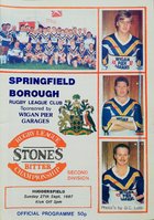 Springfield Borough Rugby League Programmes