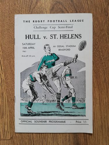 Hull v St Helens 1961 Challenge Cup Semi-Final Rugby League Programme